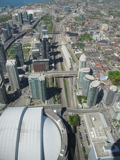 Ein Teil vom Rogers Center von oben