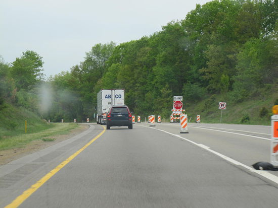 Das nur wegen ner lumpigen, 500 Meter langen Baustelle, die Amis...