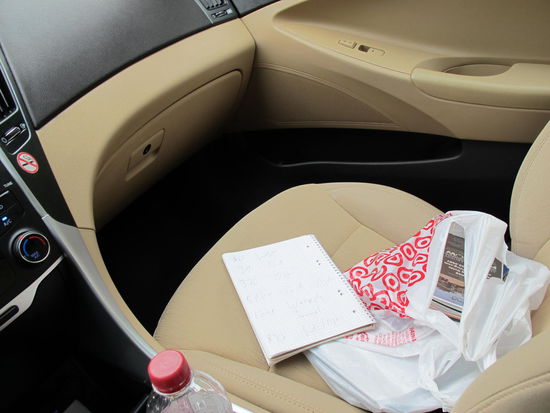 Mein Beifahrer, der hilfreiche Block mit der Route