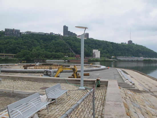 Die Baustelle im Point State Park