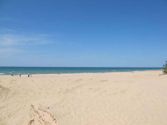 Erster kurzer Blick aufn Strand
