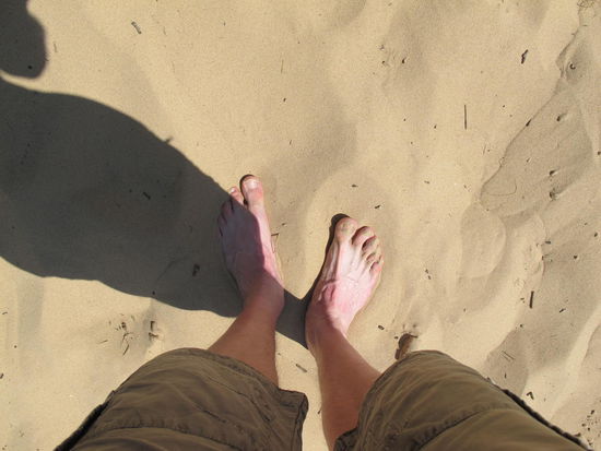 Das erste Mal barfuß in diesem Jahr 