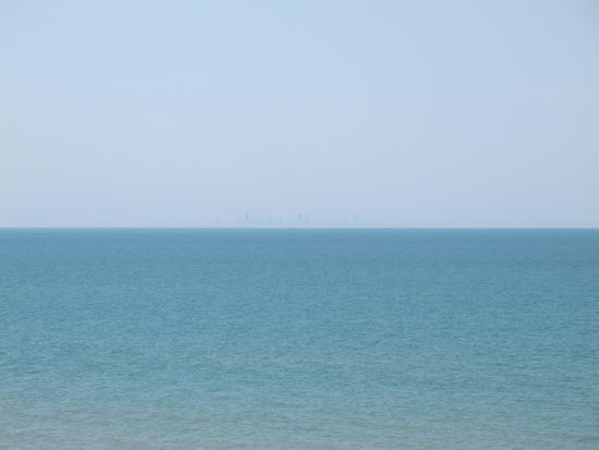 In der Mitte is die Skyline von Chicago!!