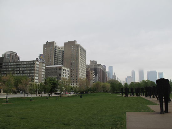 Mein Hotel links mit Teile der Chicago Skyline