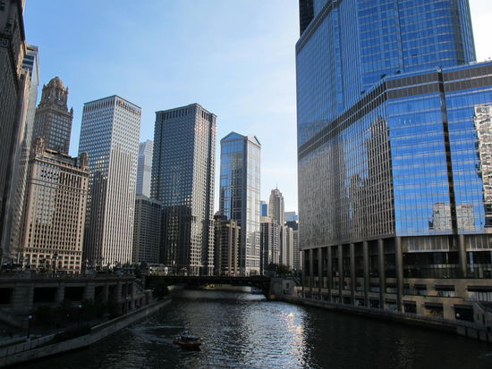 Downtown Chicago mit Fluß