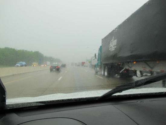 Regen auf der Interstate