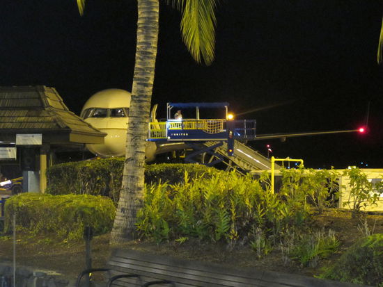 Letztes Bild des Urlaubs, der Flieger nach L.A.