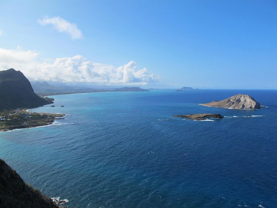 Rabbit Island und Kaohikaipu Island fast vom Leuchtturm aus...