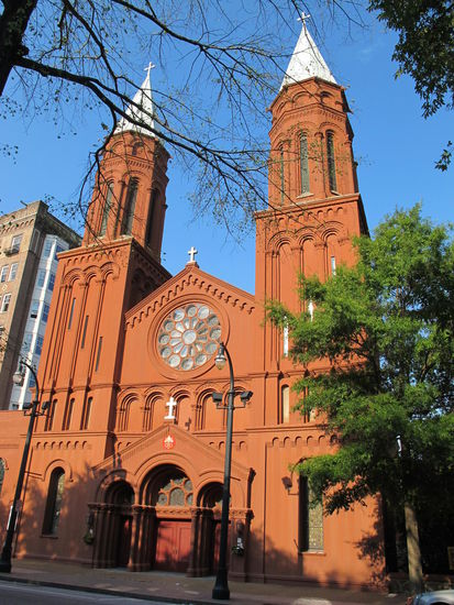 Eine Baptist Church gleich um die Ecke, es war auch grad ein Gottesdienst zu Ende