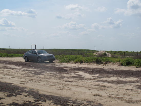 Meine Mietkarre am Strand