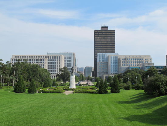 Sicht vom Kapitol auf Downtown Baton Rouge