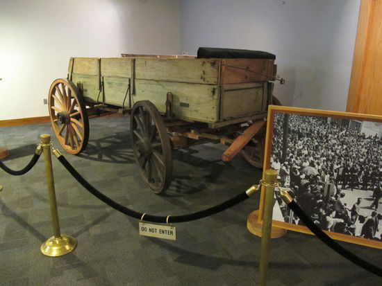 Der Eselswagen auf dem der Sarg von MLK transportiert wurde