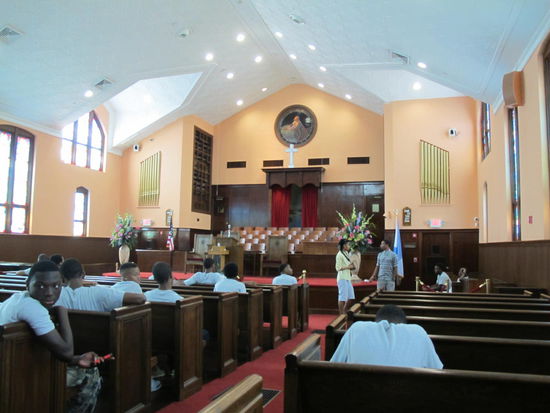 In der alten Ebenezer Baptist Church, in der MLK gearbeitet hat