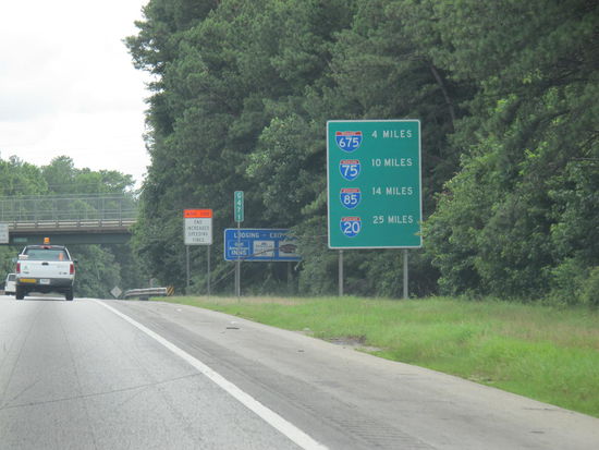 Es gibt einige Interstates um Atlanta rum