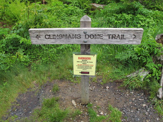 Man kanns doch net so gut lesen, aber es wird vor Bären in dieser Gegend gewarnt