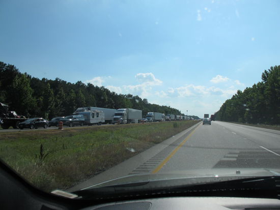 Stau auf der anderen Seite