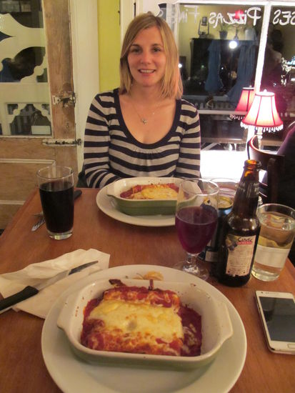 Cannelloni mit einer Mischung aus Elch-, Hirsch- und Wapitifleisch