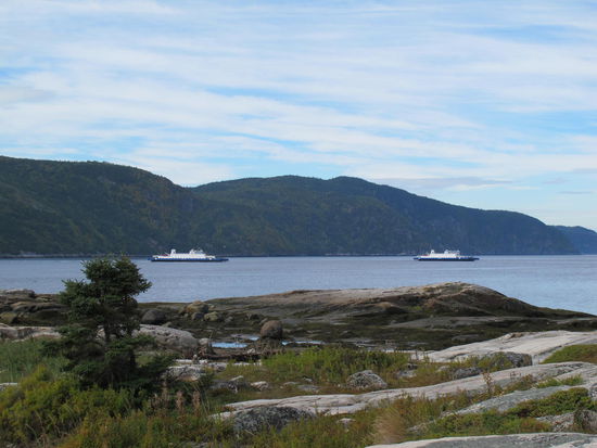 Der Fjord mit Fähren