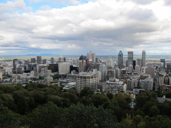 Blick auf Monréal vom Vorplatz des Chalet du Mont-Royal aus