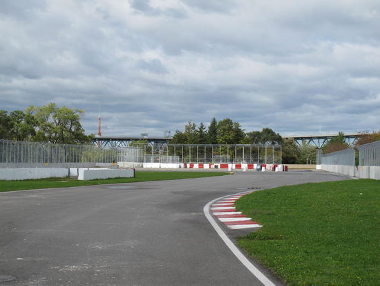 Auf dem Circuit Gilles-Villeneuve, der Formel 1 Strecke von Montréal