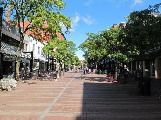 In der schönen Fußgängerzone von Burlington