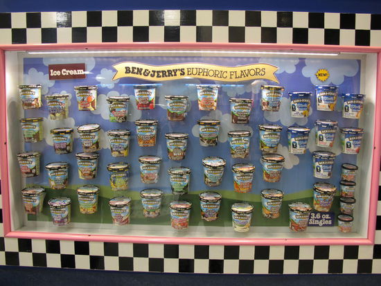 Verschiedene Sorten von Ben &amp; Jerry's