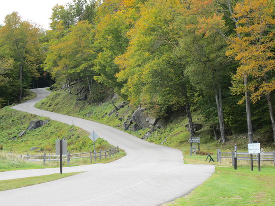 Die Fahrt auf den Mount Washington beginnt