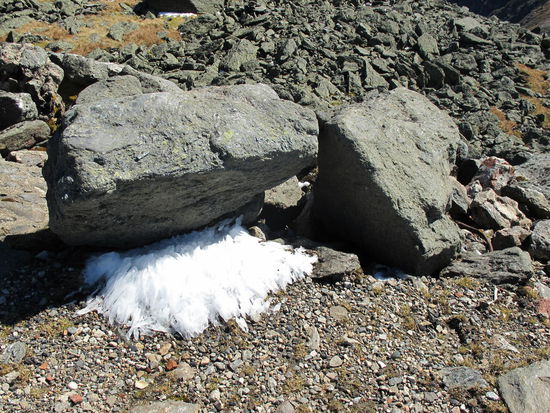 Eis am Gipfel des Mount Washington