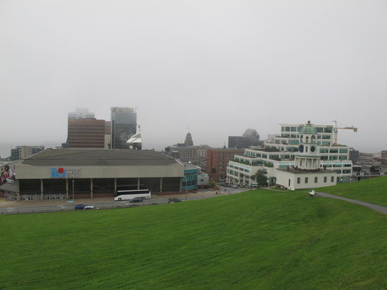 Blick vom Citadel Hill (bei schönem Wetter könnte man am hinteren Bildrand Dartmouth sehen)