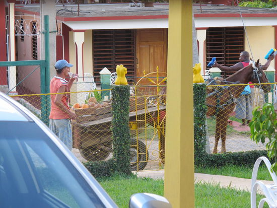 Verkäufer auf der Straße in Vinales
