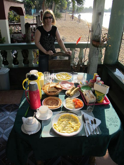 Frühstückstisch in der Casa Kiki