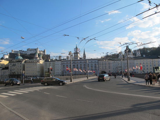 Blick auf die Innenstadt mit der Festung Hohensalzburg