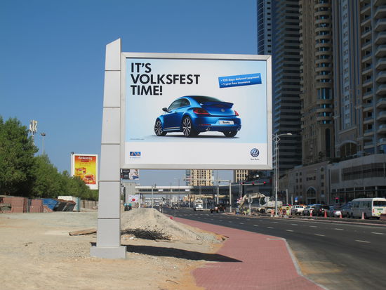 VW Werbung in Dubai 