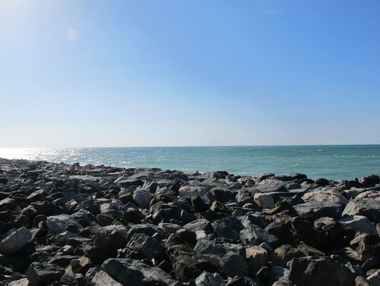 Blick aufs Meer von der Seeseite des Hotels aus