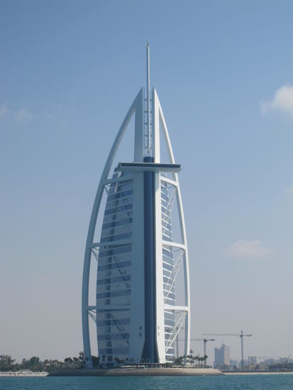 Burj Al Arab vom Meer aus
