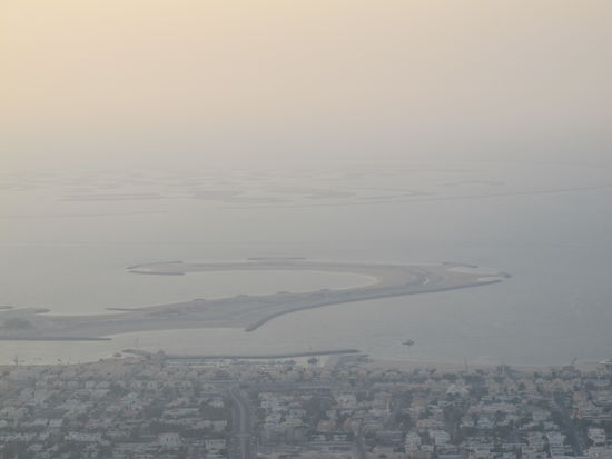 Zwar nicht gut zu erkennen, aber dies sind die Inseln der "World"