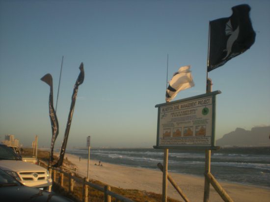 Blick auf den Kitebeach in Table View