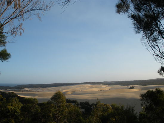 Aussicht auf die Wueste auf fraser Island