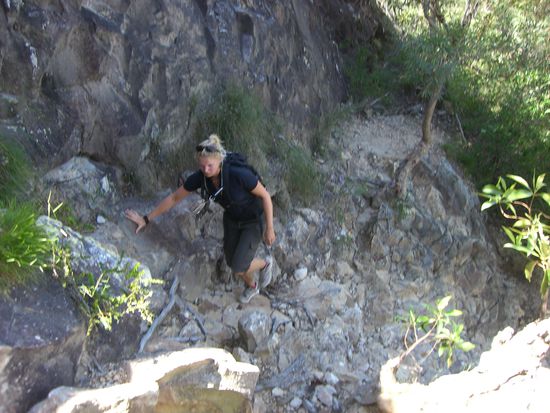 Hoch war es noch einfach.. Aber runter mussten wir ja auch noch... 