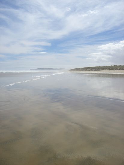 Nicht's zu sehen ausser Strand... An einem Tag den Pacific Ocean &amp; die Tasman Sea gesehen...