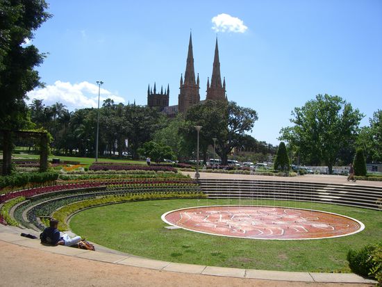 Hyde Park Sydney.. Hier habe wir immer unseren Lunch zu uns genommen..