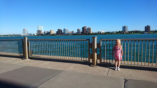 USA mit Sicht über den See nach Kanada