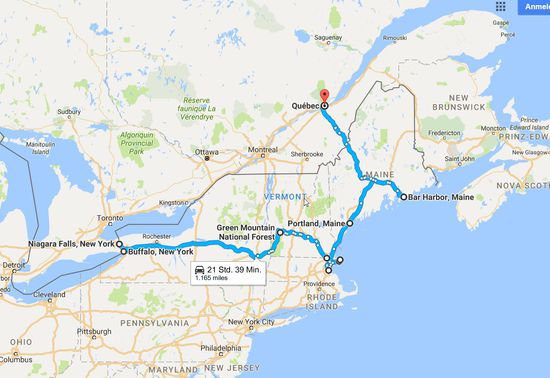 Route dieses Abschnittes