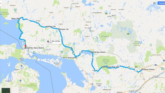 Route dieses Abschnittes