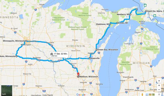 Route dieses Abschnittes