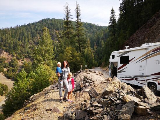 Shasta Trinity National Forest Umweg wegen dem Waldbrand