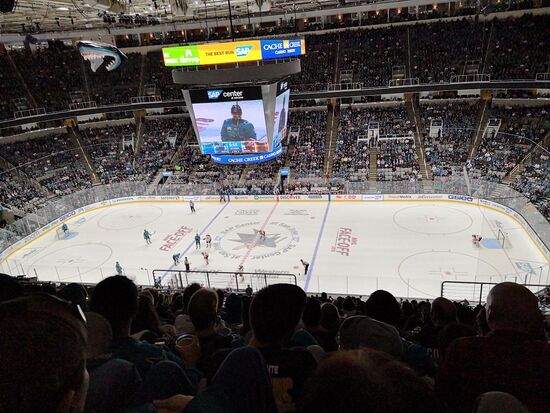 San José Sharks im SAP Stadium.