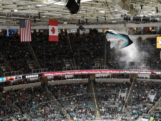 San José Sharks im SAP Stadium.