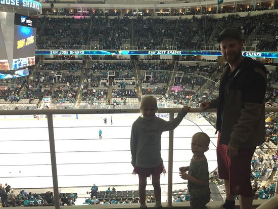 San José Sharks im SAP Stadium.