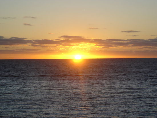...und den Sonnenuntergang...
Wir fuehlten uns wie auf einer einsamen Insel!
